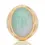Thumbnail: Enchanting 15.40ct Green Jade Ring in 18K Yellow Gold