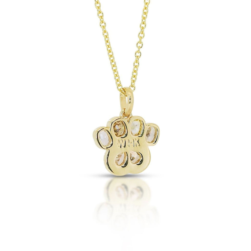 Thumbnail: Alluring 0.53ct Diamonds Necklace with Side Diamonds in 14k Yellow Gold