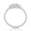 Thumbnail: Timeless 0.30ct Three Stone Diamond Ring with Side Diamonds in 18K White Gold