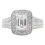 Thumbnail: Luxurious 1 ct. Emerald Cut Diamond Ring