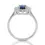 Thumbnail: Magnificent 0.85ct Oval Brilliant Sapphire Ring Goldin 18K White Gold