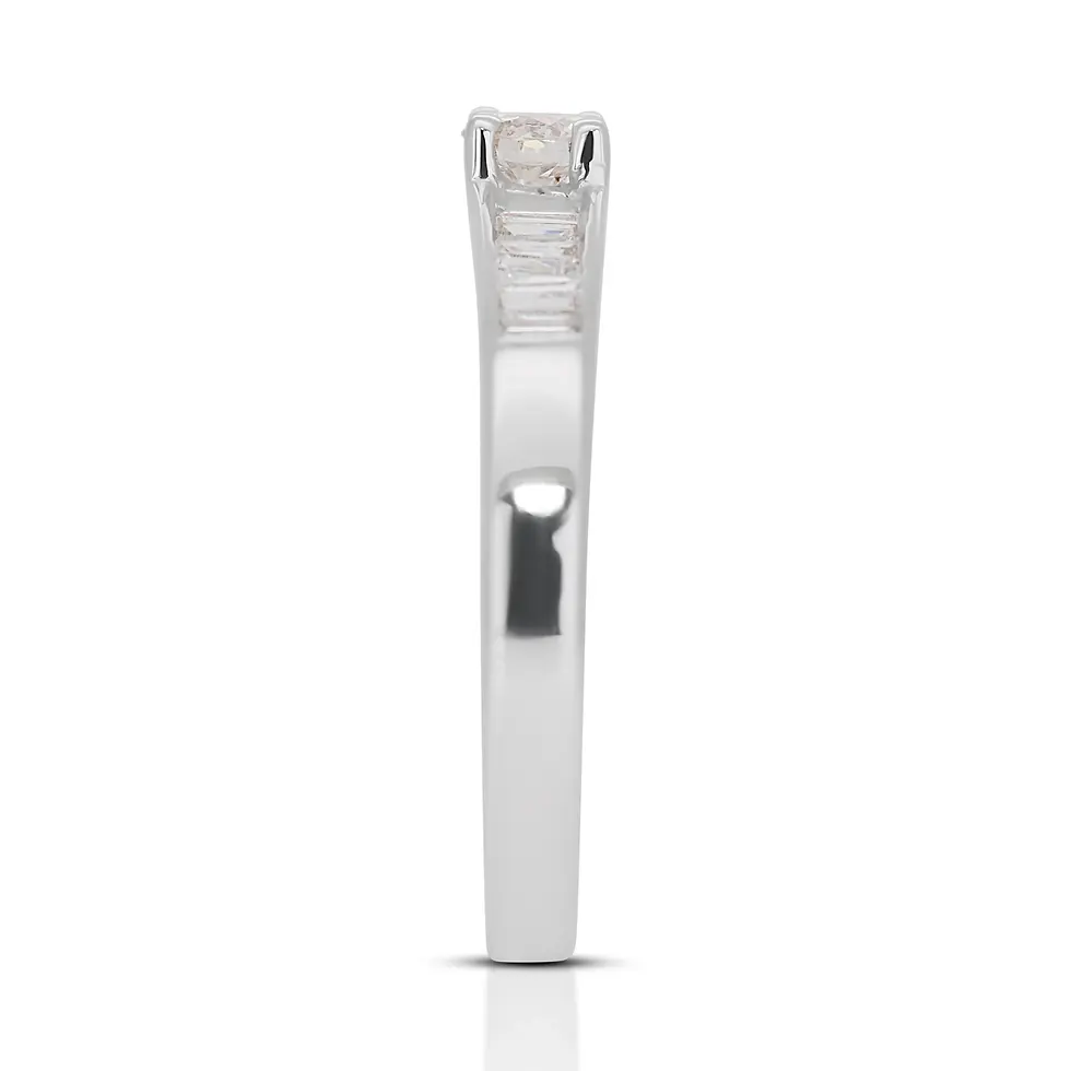 Thumbnail: Stunning 18K White Gold Ring with 0.22ct Natural Diamond