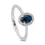 Thumbnail: Enchanting 0.70ct Dark Blue Sapphire Ring in 18K White Gold