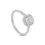Thumbnail: Lustrous 1.22ct Cushion Shape Diamond Ring in 18K White Gold