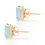Thumbnail: Chic 14K Yellow Gold Blue Topaz Stud Earrings