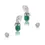 Thumbnail: Exquisite Elegance of Green Pear Diamond Earrings with Side Stones