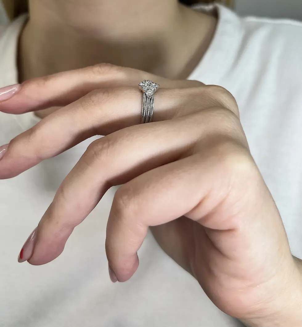 Thumbnail: Stunning Diamond Ring with a Dazzling 0.56ct Round Brilliant Diamond