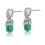 Thumbnail: Exquisite Elegance of Green Pear Diamond Earrings with Side Stones