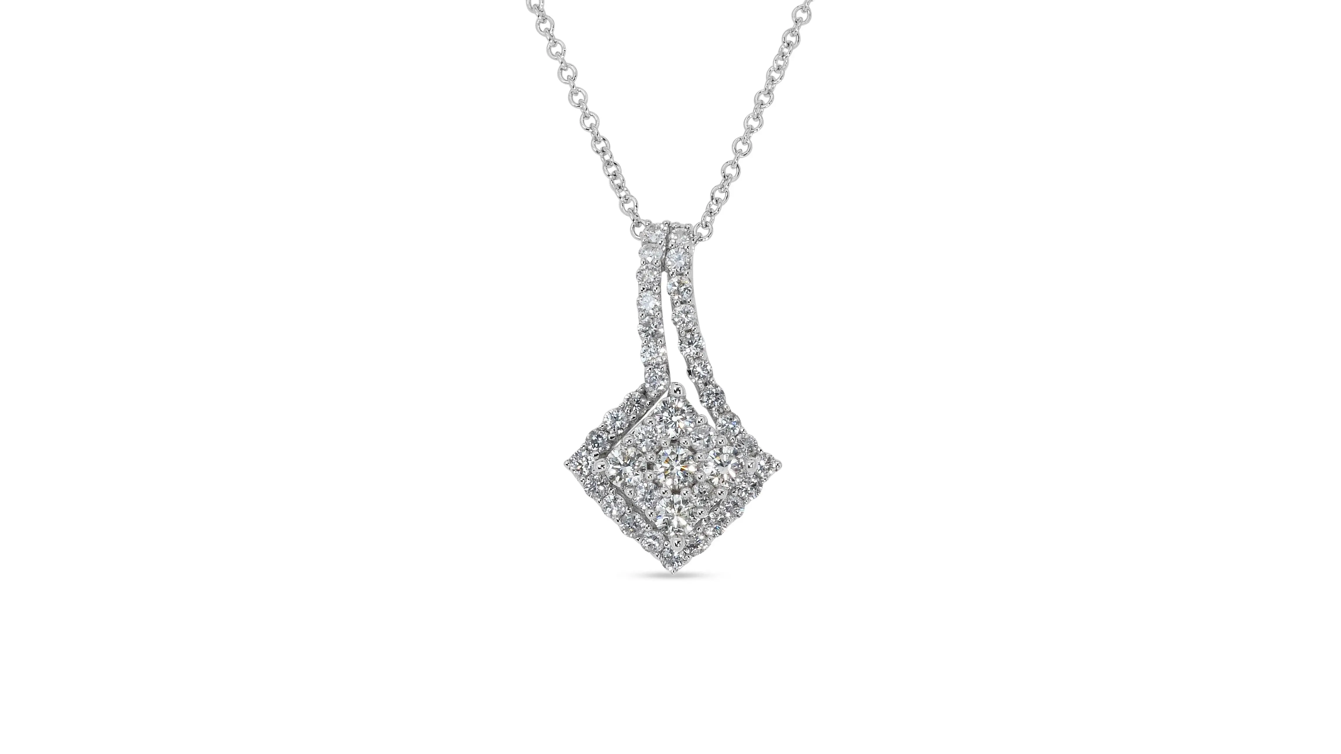 Gorgeous .08ct. Round Brilliant Cut Necklace with Pendant