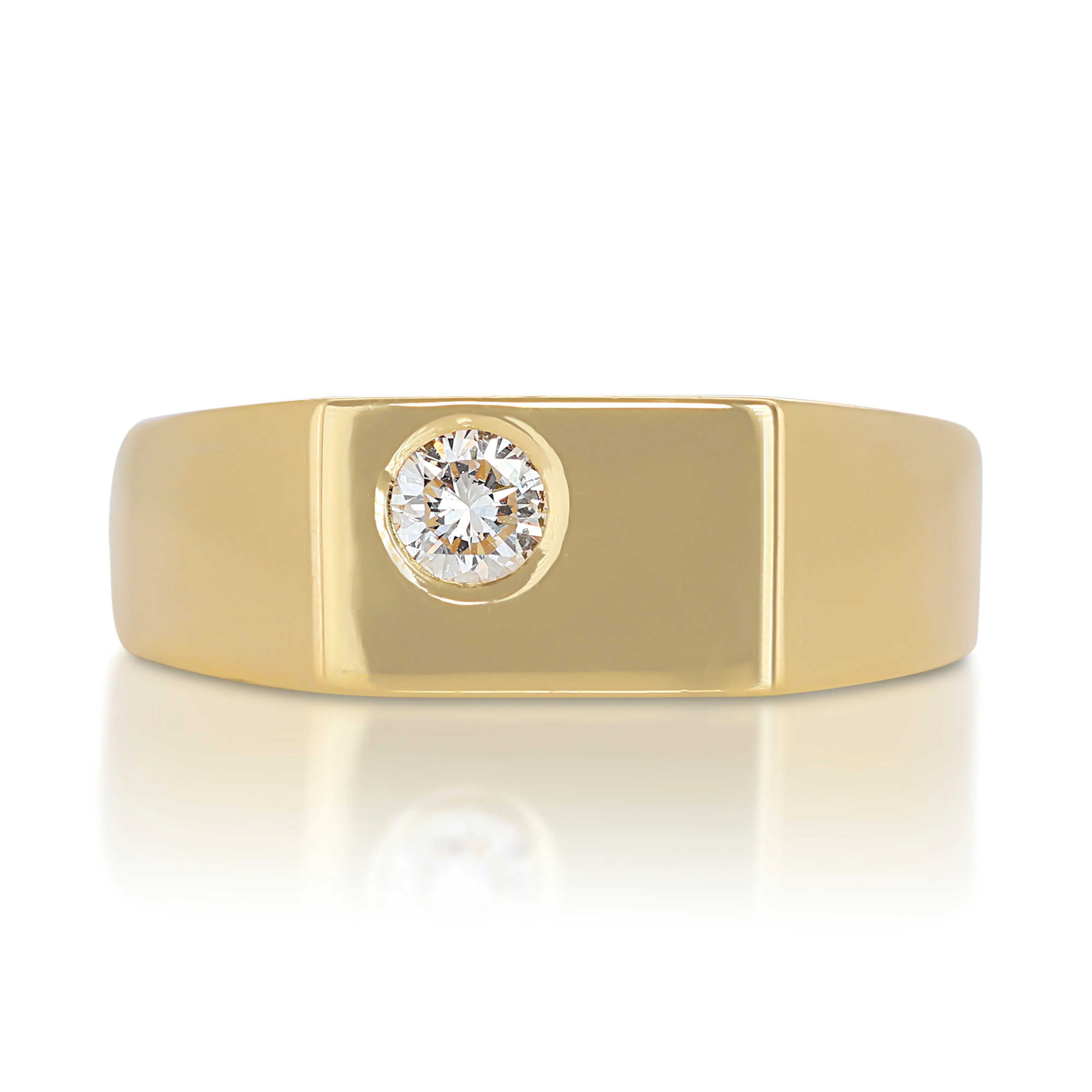 Delicate 0.10ct Diamond Ring in 18K Yellow Gold
