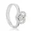 Thumbnail: Exquisite 18K White Gold Heart Ring with 0.50ct Round Brilliant Natural Diamonds