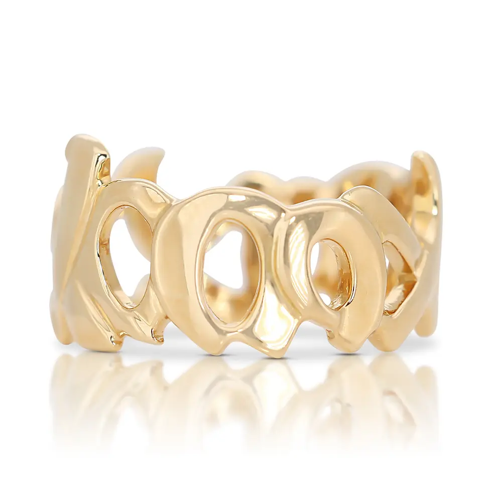 Thumbnail: Unique 5.40g 18K Yellow Gold Tifanny & Co. Band Ring