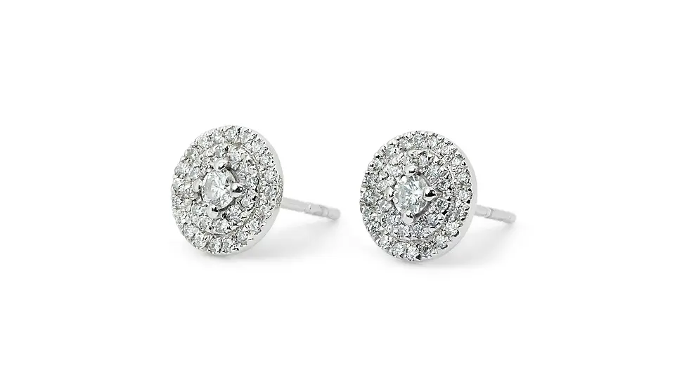 Thumbnail: Gorgeous .13ct. Round Brilliant Stud Diamond Earrings