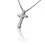 Thumbnail: Elegant 18K White Gold Diamond Cross Pendant