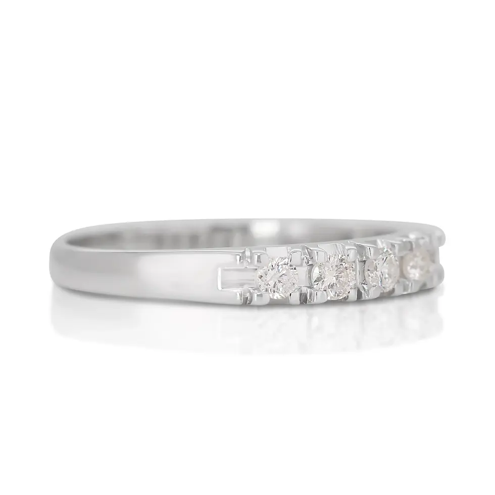 Thumbnail: 5-stone 0.20ct Diamond Ring in 18K White Gold