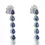Thumbnail: Exquisite 1.61ct Sapphire Dangling Earrings set in 18K White Gold