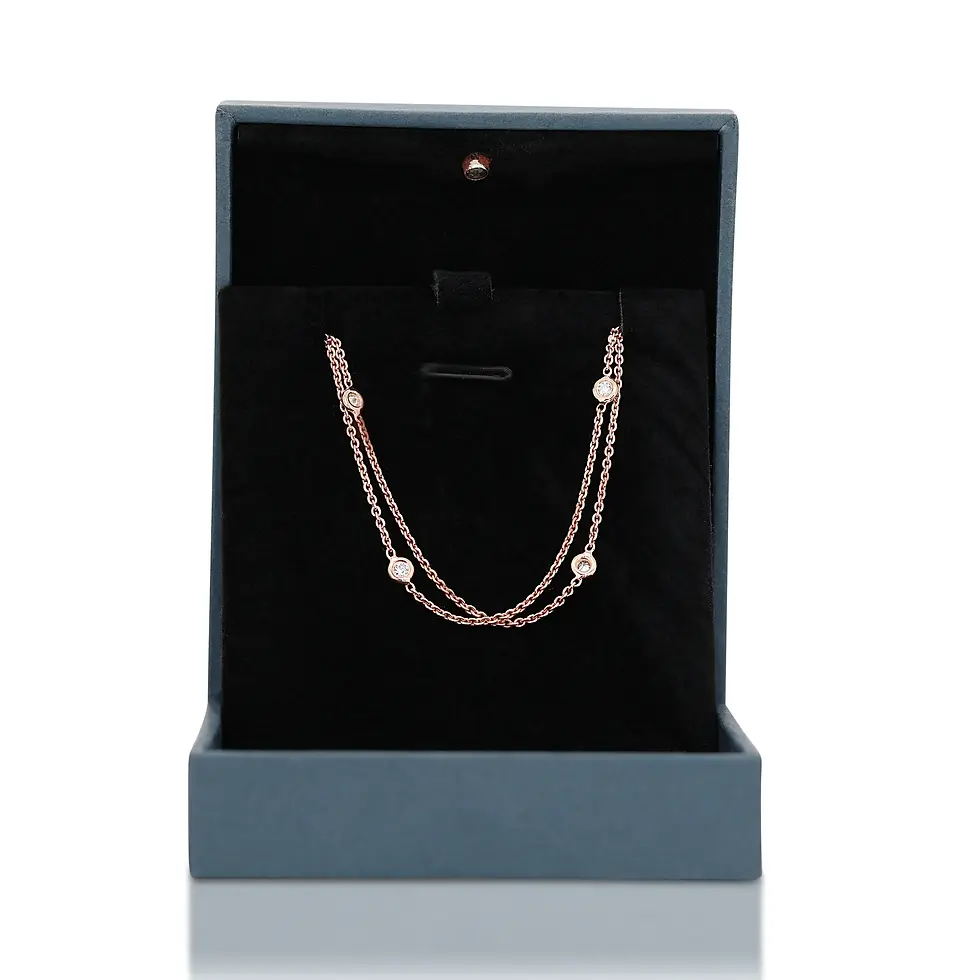 Thumbnail: Alluring 1.12ct Diamond Necklace set in 18K Rose Gold