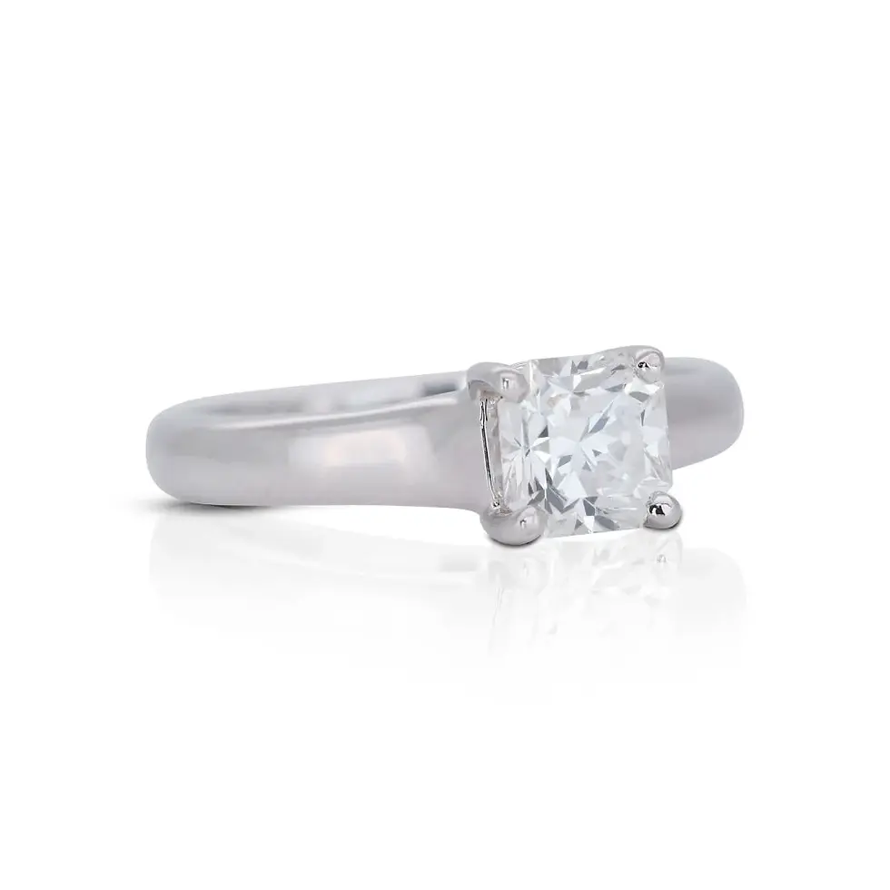 White Gold Solitaire Diamond Ring