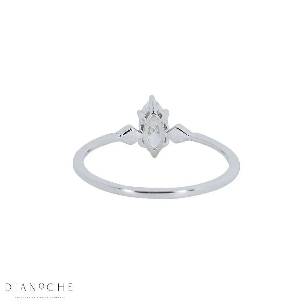Exquisite 18K White Gold .36ct Marquise Diamond Ring
