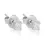 Thumbnail: 18K White Gold Stud Earrings with 0.12ct Natural Diamonds