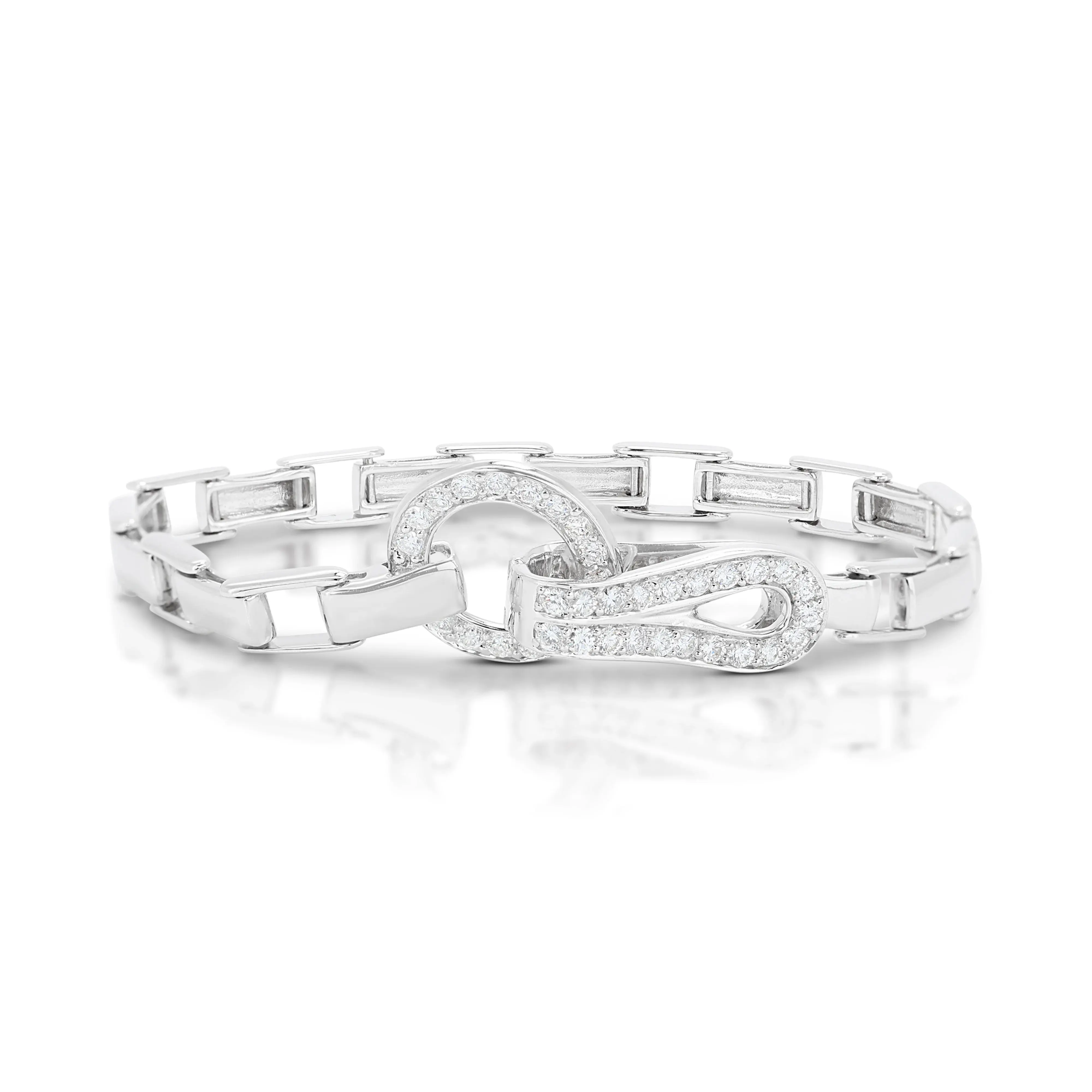 Stunning 0.60ct Diamond Bracelet set in 18K White Gold