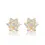 Thumbnail: Glamorous 0.25ct. Round Brilliant Flower Diamond Earrings