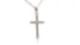 Beautiful 0.09ct. Round Brilliant Cross Diamond Necklace