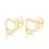 Thumbnail: Beautiful 18K Yellow Gold Heart Earrings