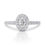 Thumbnail: Captivating 0.76ct Halo Pave Diamond Ring set in 18K White Gold