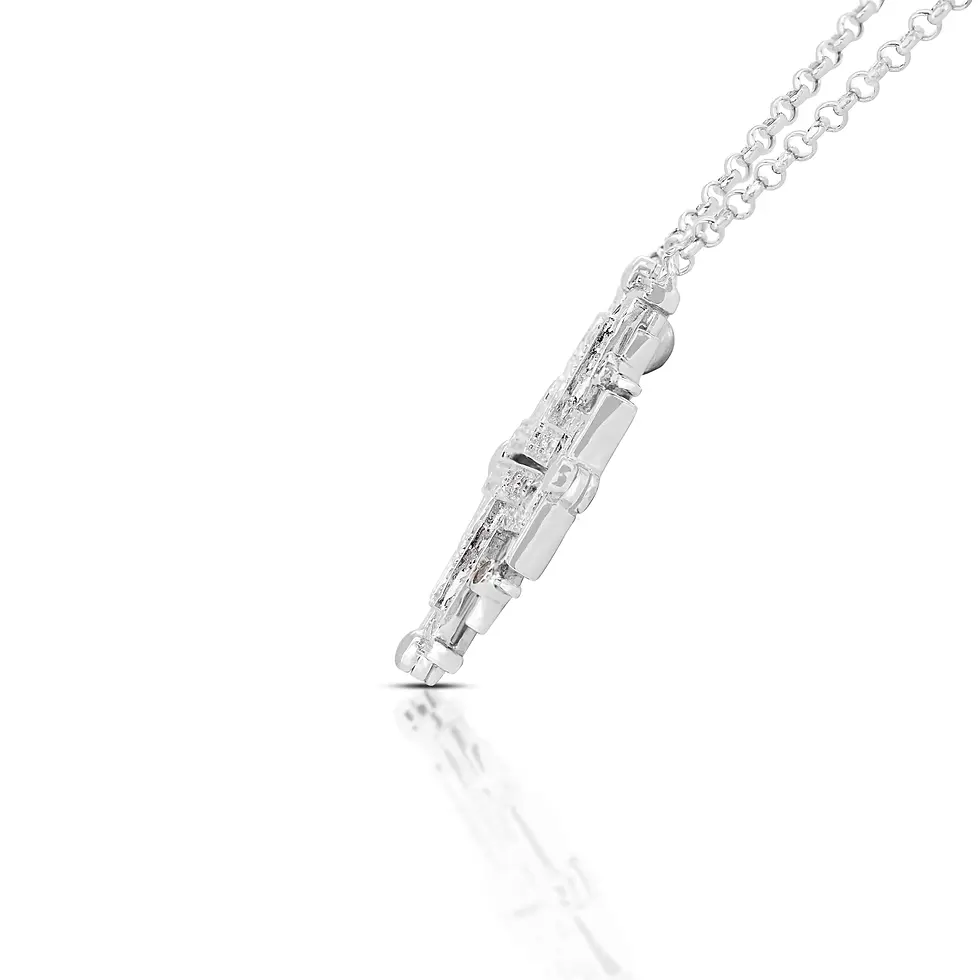 Thumbnail: Stunning and Unique 0.33ct Cluster Necklace set in 18K White Gold