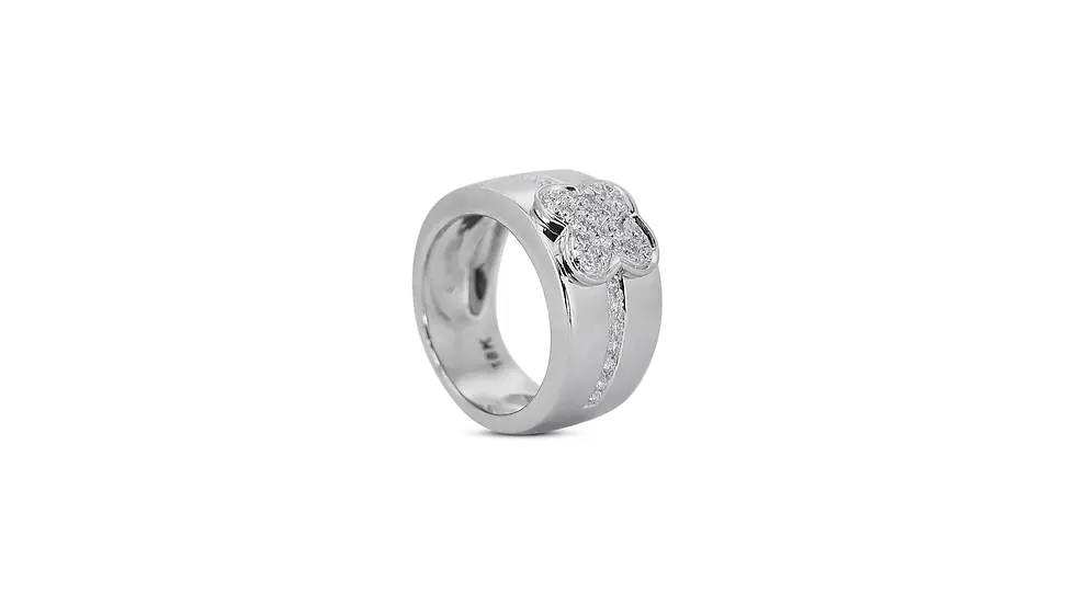 Thumbnail: Elegant .85ct. Round Brilliant Band Diamond Ring