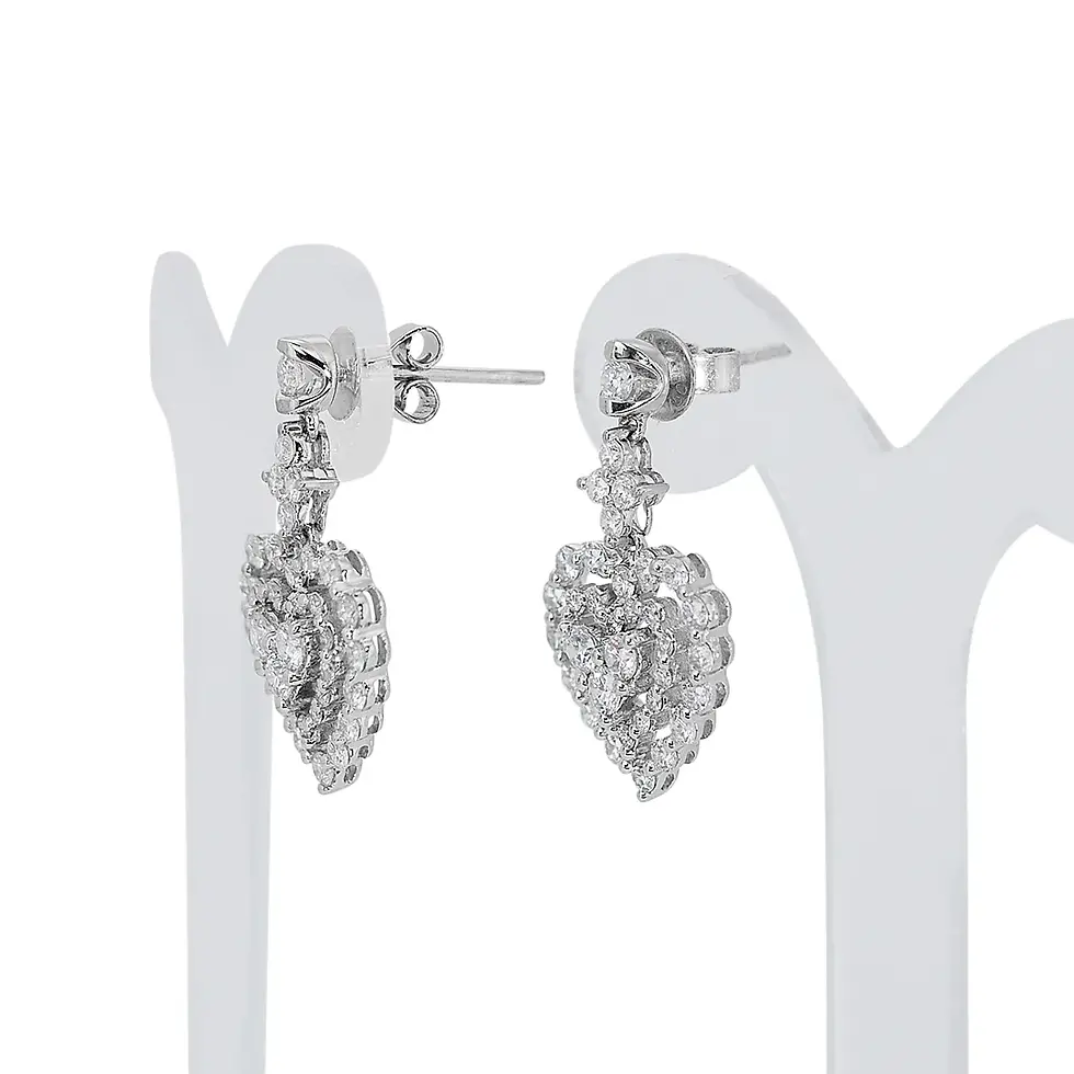 Thumbnail: Exquisite 1.54ct Round Brilliant Diamond Earrings in 18K White Gold