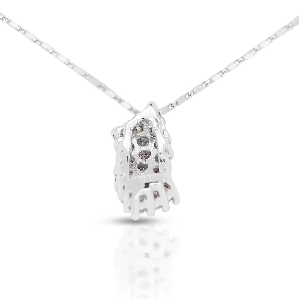 Thumbnail: Elegant 18k White Gold Diamond Necklace
