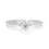 Thumbnail: Chic 0.31ct Solitaire Ring with Heart-detail in 18K White Gold