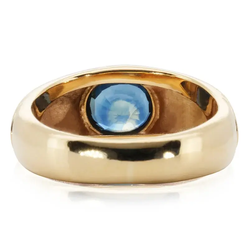Thumbnail: Beautiful 1.20ct. Oval Cut Dome Sapphire Ring