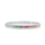 Colorful 3.96ct Bracelet in 18K White Gold
