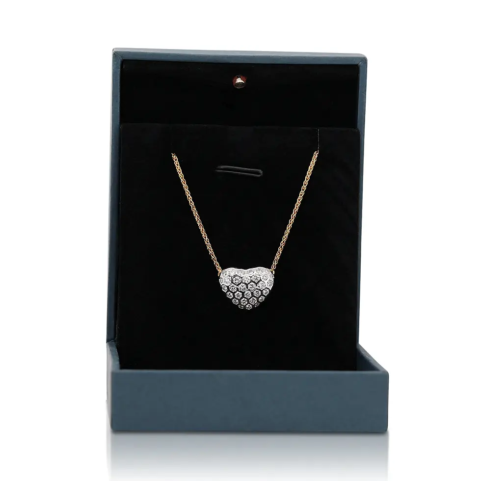 Thumbnail: Lovely 0.31ct Heart Diamond Necklace in 18K Yellow Gold