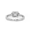 Thumbnail: 3 Stones Ascher with Traps White Gold Ring