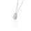 Thumbnail: Shimmering 0.70ct Pear Brilliant Diamond Necklace in 18K White Gold