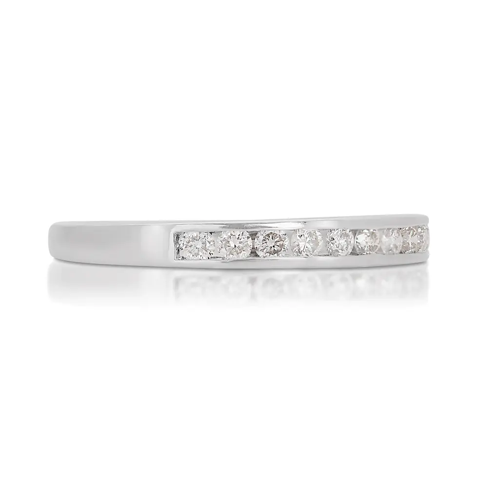 Thumbnail: Lovely 0.22ct Half Eternity Ring in 18K White Gold