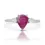 Thumbnail: Majestic 1.31ct Pear-Shaped Ruby Ring with Diamond Accents