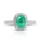 Thumbnail: Captivating 0.69ct Emerald Ring with 0.29ct Diamond Side Stones