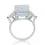 Thumbnail: Breathtaking 8.80ct Emerald-Cut Aquamarine Ring with Diamond Accents
