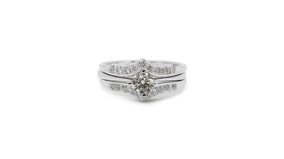 Gorgeous 0.40ct. Round Brilliant Puzzle Diamond Ring