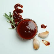 A dish of our sweet and savory Simple BBQ Sauce.