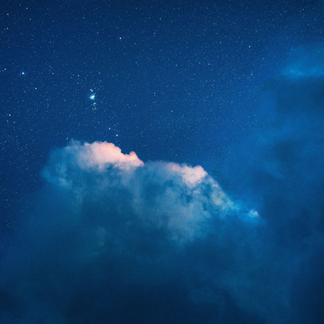 The lights in the sky.