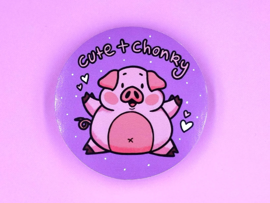 Cute & Chonky - Vinyl Sticker