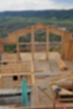 framing of a home being built