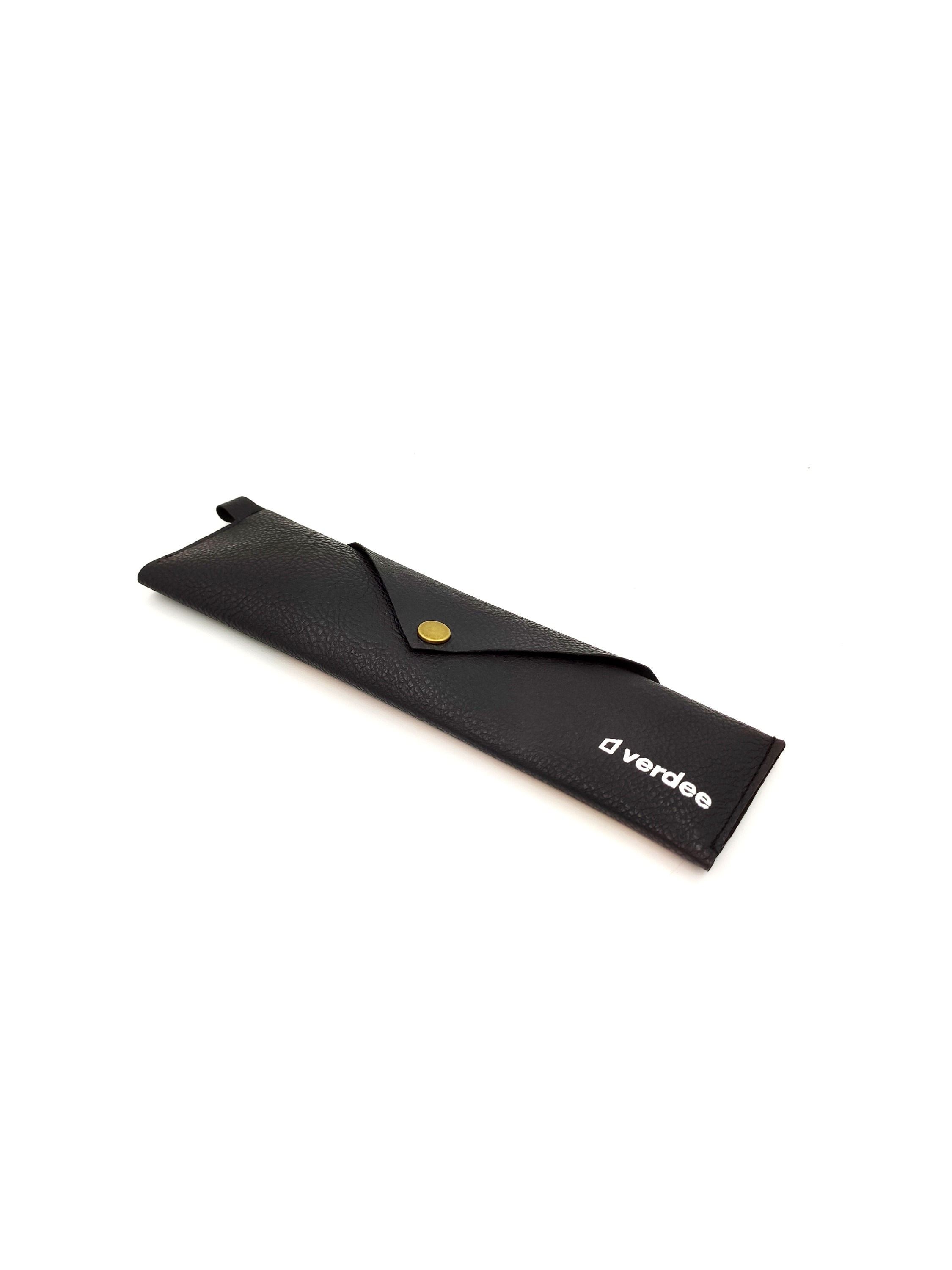 Bamboo Cutlery Set with PU Pouch -Black