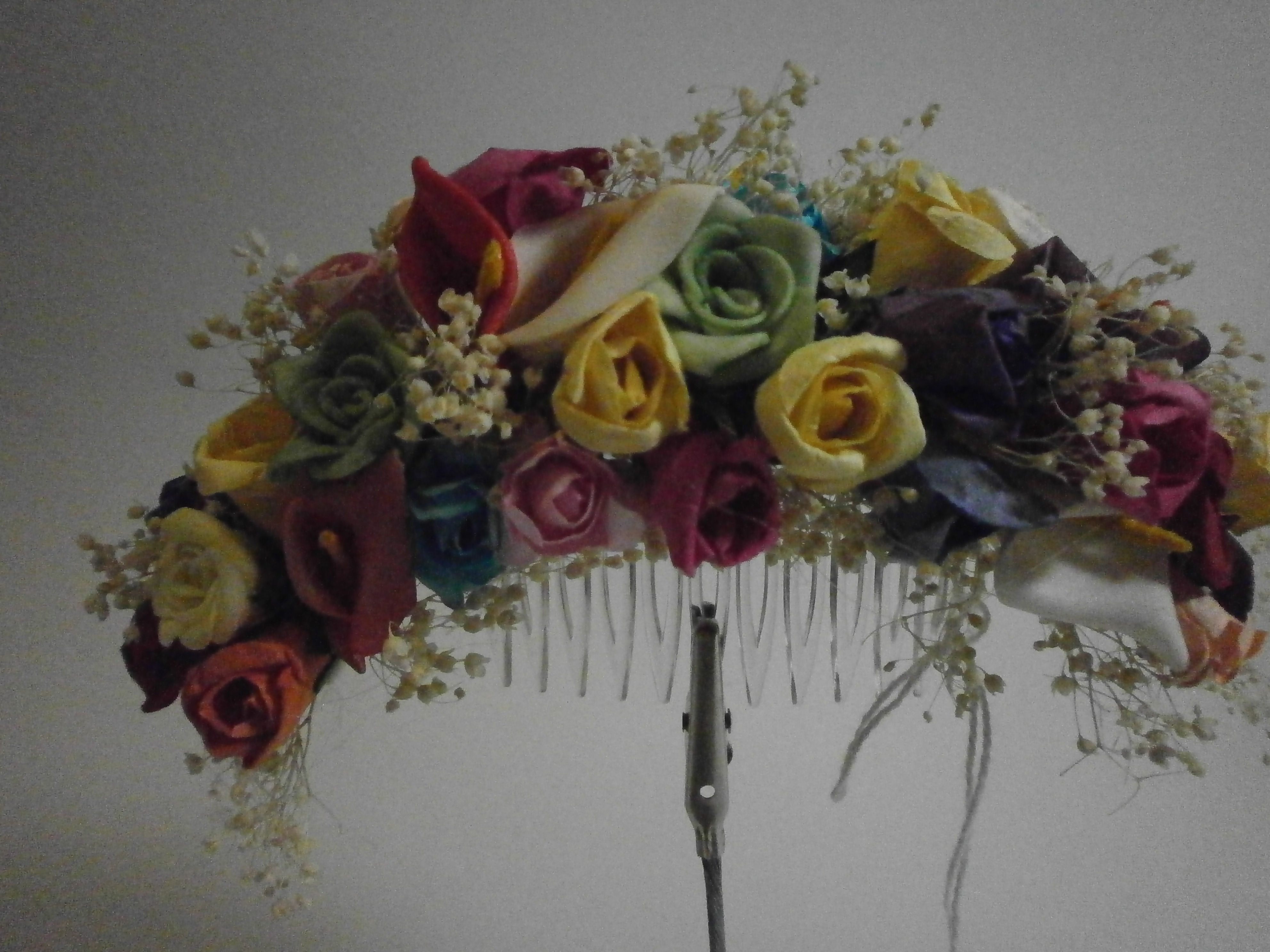 Tocado para huertana flor contahecha.